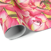 Hannah Gordon pink Rose valentijn inpakpapier (Rol Hoek)