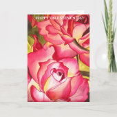 Hannah Gordon Pink Rose Valentine Day-kaart Feestdagen Kaart (Voorkant)