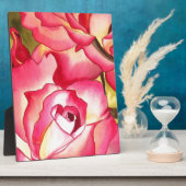Hannah Gordon pink Rose waterverf art Fotoplaat (Zijkant)