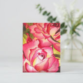 Hannah Gordon Roze roze roze waterverf kunst Briefkaart (Staand voorkant)