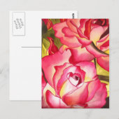 Hannah Gordon Roze roze roze waterverf kunst Briefkaart (Voorkant / Achterkant)