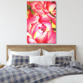 Hannah Gordon roze roze roze waterverf kunst Canvas Afdruk (Insitu (Slaapkamer))