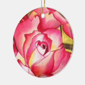 Hannah Gordon Roze roze roze waterverf kunst Keramisch Ornament (Links)