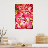 Hannah Gordon roze roze roze waterverf kunst Poster (Keuken)