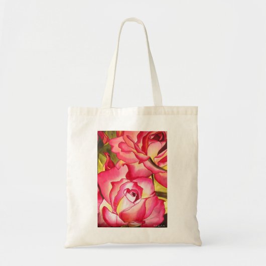 Hannah Gordon roze roze roze waterverf kunst Tote Bag (Voorkant)