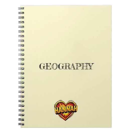 Hannah Hart Geel Notitieboek (Voorkant)