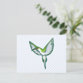 Hannah Hummingbird Briefkaart (Staand voorkant)