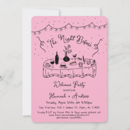 Hannah is de avond voor de welkomstavond kaart