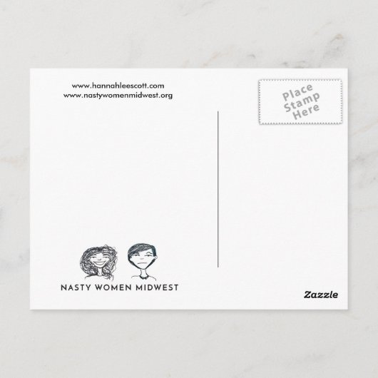 Hannah Lee Scott briefkaart (Achterkant)