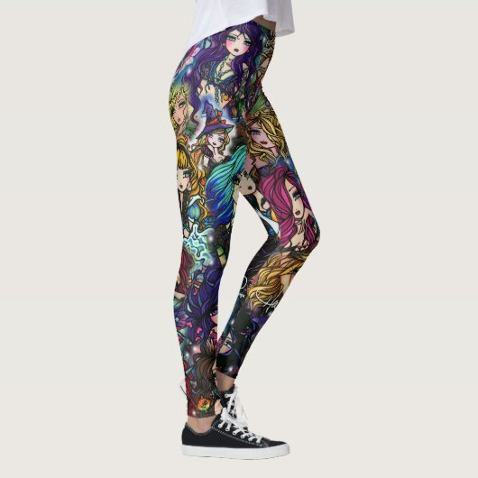 Hannah Lynn Fantasy Art Mermaid Fairies Collage Leggings (Rechts)