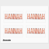 Hannah Marquee Lights Rechthoekige Sticker (Vel)