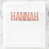 Hannah Marquee Lights Rechthoekige Sticker (Tas)