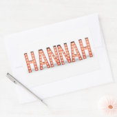 Hannah Marquee Lights Rechthoekige Sticker (Envelop)