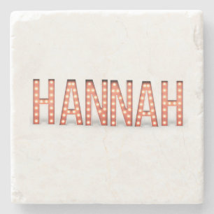 Hannah Marquee Lights Stenen Onderzetter