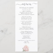 Hannah | Moderne chique grillige kalligrafie bruil Menu (Voorkant)