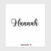Hannah Naam - Handgeschreven kalligrafie Sticker (Vel)