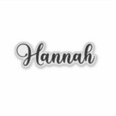 Hannah Naam - Handgeschreven kalligrafie Sticker (Voorkant)