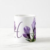  Hannah naam paarse bloementrendy schattig Koffiemok (Center)
