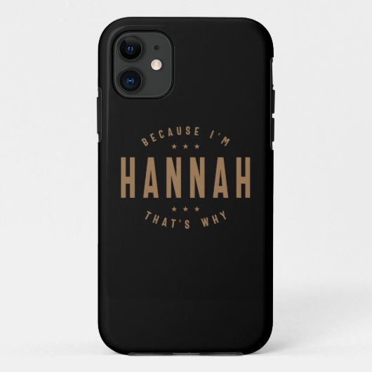 Hannah Name Personalized Birthday Name Hannah Case-Mate iPhone Case (Achterkant)