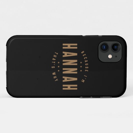 Hannah Name Personalized Birthday Name Hannah Case-Mate iPhone Case (Achterkant (horizontaal))