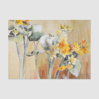  Hannah Overbeck Art nouveau yellow bloemen Tissuepapier
