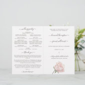 Hannah Pink katholieke bruiloft programma met mass (Staand voorkant)