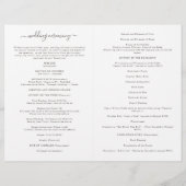 Hannah Pink katholieke bruiloft programma met mass (Achterkant)