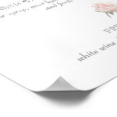 Hannah Pink Signature Cocktails Huwelijksbord Poster (Hoek)