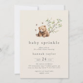 HANNAH QR Beer Bee Woodland Baby Sprinkle Kaart (Voorkant)
