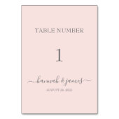 Hannah | Romantische Blush Roze Kalligrafie Kaart (Achterkant)