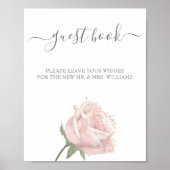 Hannah | Roos Calligrafie Weddenschap Poster (Voorkant)