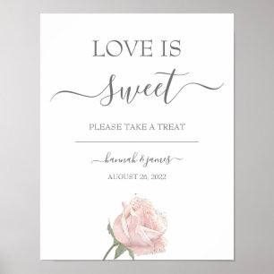 Hannah Roos Calligraphy Wedding Dessert Table Sign Poster