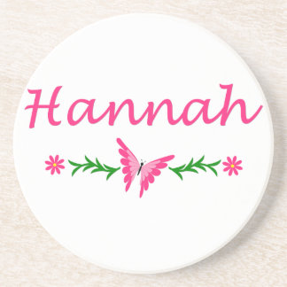 Hannah (roze vlinder) zandsteen onderzetter
