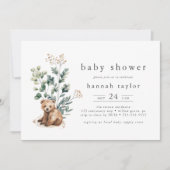 HANNAH Schattige Boho Zomer Beer Woodland Baby sho Kaart (Voorkant)