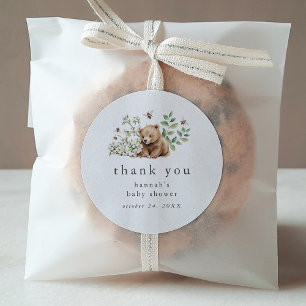 HANNAH Summer Beer Woodland Baby shower Dank u Ronde Sticker