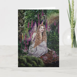 Hannah Titania foxglove fairy wenskaart Kaart