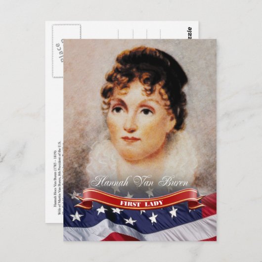 Hannah Van Buren, First Lady of the U.S. Briefkaart (Voorkant / Achterkant)