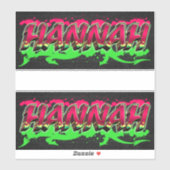 Hannah Vorname Name Graffiti Aufkleber Sticker (Vel)