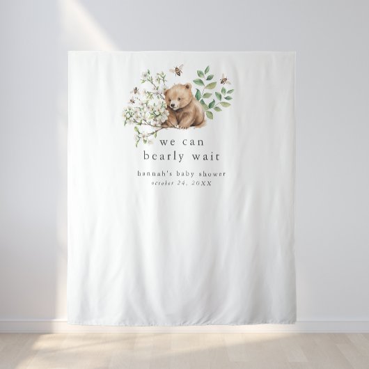 HANNAH We kunnen bijna wachten Baby shower achterg Wandkleed