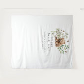 HANNAH We kunnen bijna wachten Baby shower achterg Wandkleed (Voorkant (horizontaal))