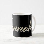 Hannah white gold Handwriting Tasse Kaffeetasse Koffiemok (Voorkant rechts)