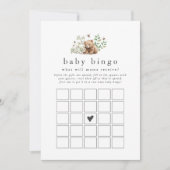 HANNAH Woodland Baby Bingo Baby shower Game Kaart (Voorkant)