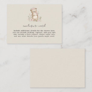 HANNAH Woodland Baby shower Enclosure Kaart