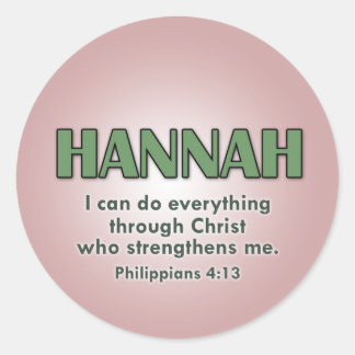 Hannah's naam sticker