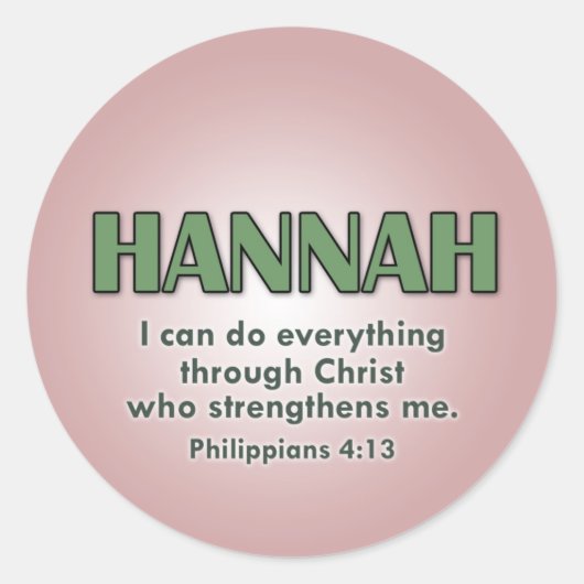 Hannah's naam sticker (Voorkant)