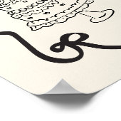 Hannah's Welcome Trouw golvend lijst lint Poster (Hoek)