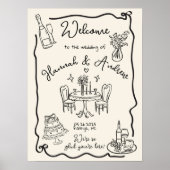 Hannah's Welcome Wedding golvend lijst boog Poster (Voorkant)