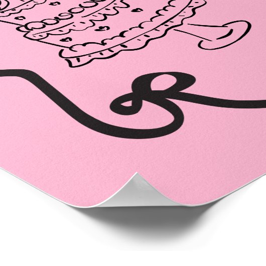 Hannah's Welcome Wedding golvend lijst boog Poster (Hoek)