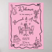 Hannah's Welcome Wedding golvend lijst boog Poster (Voorkant)