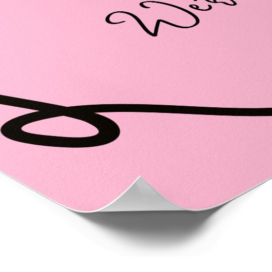 Hannah's Welkom Trouwtafellandschap Poster (Hoek)